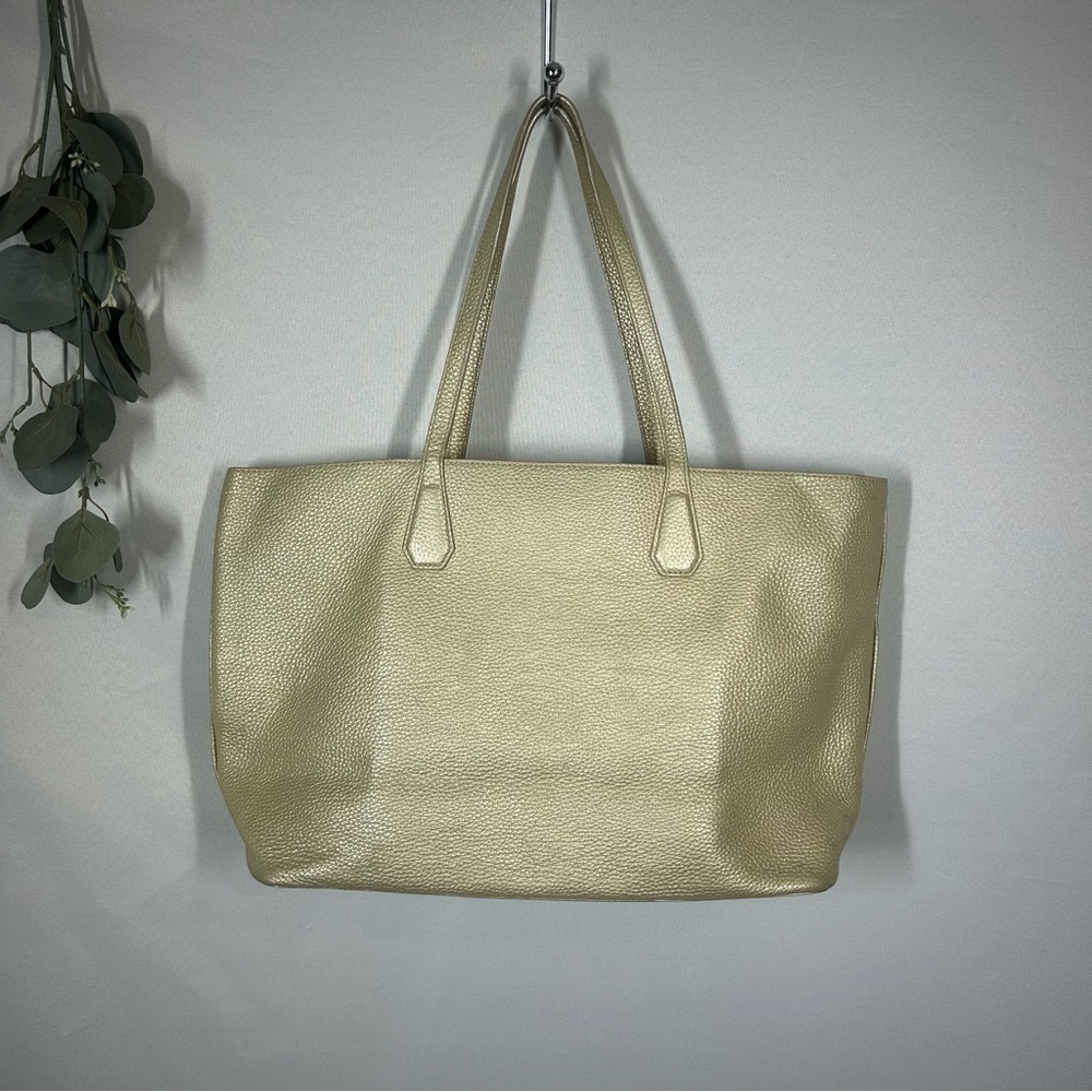 Tory Burch Metallic Perry Leather Tote Large Shoulder Bag - Picture 5 of 16